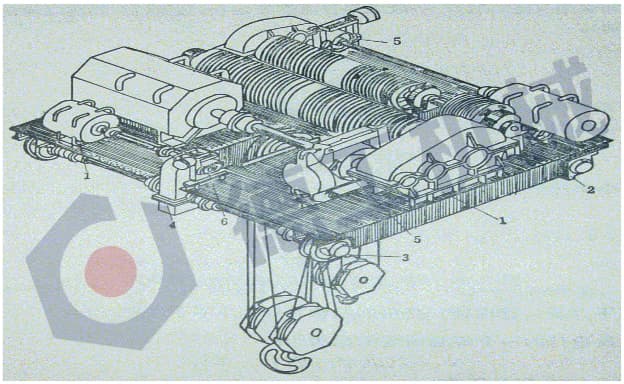 橋式起重機起重小車運行系統的傳動機構